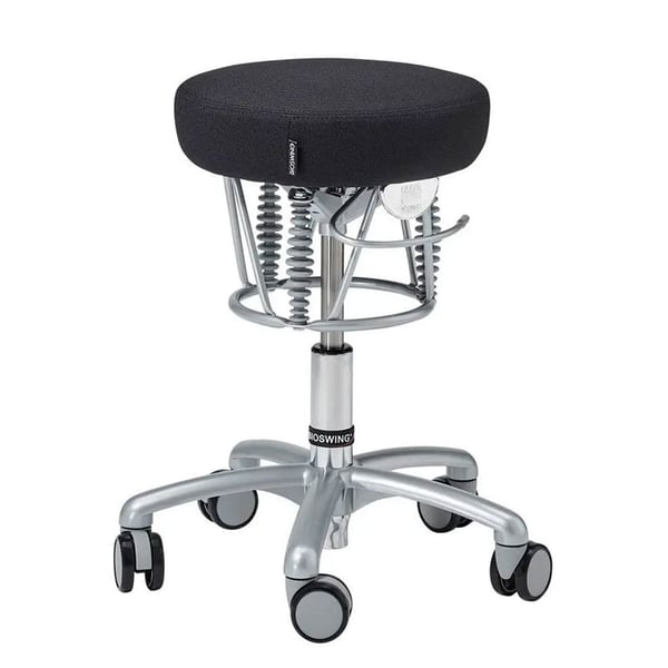 Taburete BIOSWING ® Foxter: Un asiento con oscilación amortiguada especialmente diseñado para terapeutas